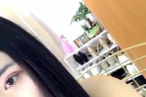 Hot girl delivers intense oral on massive cock during live stream