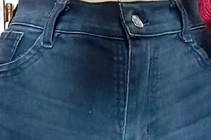 i'm playin with a belt spankin her pussy hard.