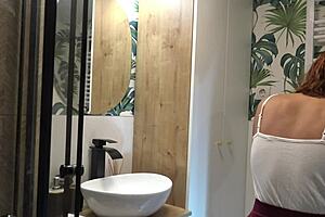 hey, see this hot redhead gf teasin’ in miniskirt no panties! 🔥