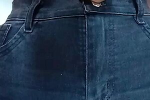 i'm playin with a belt spankin her pussy hard.