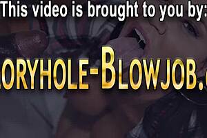 gloryhole encounter with suggestive interracial action and big tits