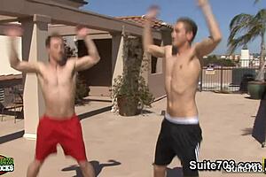 Excited Gay Jocks Fucking On The Couch