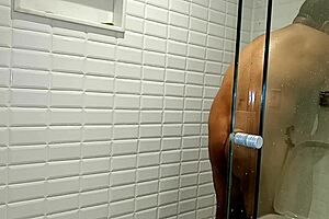 Sexy sucking and fucking with petite Latina in bathroom