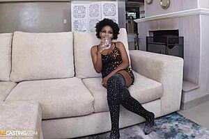 Pretty Ebony Model Seduced By Boss