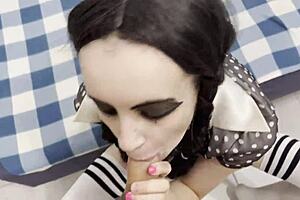 Roughly Banged All Wednesday Holes in Cosplay at Halloween Teaser