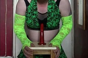 bouncing up and down on dildo part 1