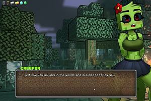 we give our girl a golden bikini in hornycraft parody