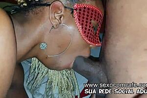 Natasha Medeiros in threesome anal with two guys, gets cumshot