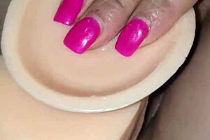 this latina amateur with BIG TITS and BIG ASS explores her BIG DILDO and TOYS in a casual scene