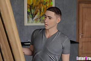 I fucked a sexy futa girl for the first time as an art student