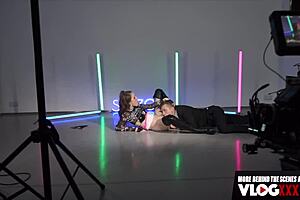 Eden Ivy's smooth and hairless pussy is licked and fucked in a doggy style