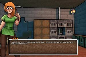 we give our girl a golden bikini in hornycraft parody