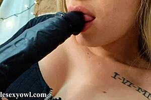 Big tits bouncing while being fucked by a black cock