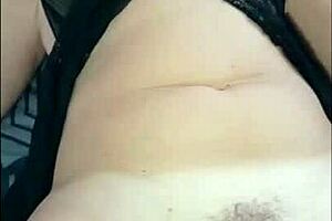 Mature housewife uses dildo and vibrator on natural tits