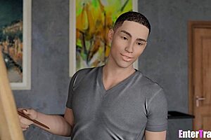 I fucked a sexy futa girl for the first time as an art student