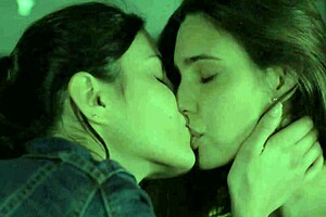 Lesbians kiss and pleasure each other in an ASMR video