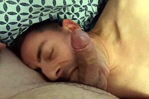 GUY GETS HIS THROAT FUCKED DEEP BY GAY PARTNER