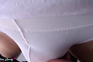 Alisa's slobbery blowjob fills her mouth