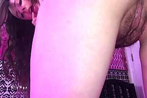 Mia Nyx engages in intense anal play with dildos and buttplug, featuring hairy cunt and asshole fucking masturbation