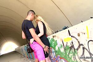 I’m obsessed with this busty blonde bad girl banging in a tunnel!