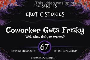 Coworker sharing frisky erotic audio