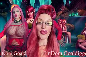 The goddess in glasses tells her slave to pay up and jerk off for her domination fetish