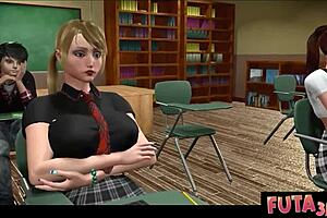 A casual story of hot futas with big tits getting fucked in 3d hentai