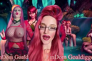 The goddess in glasses tells her slave to pay up and jerk off for her domination fetish