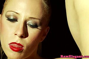 Tattooed Blonde Glamour Babes In Latex Finger Each Other Hard