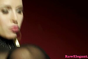 Tattooed Blonde Glamour Babes In Latex Finger Each Other Hard