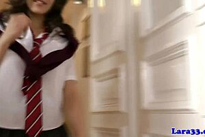 Mature UK Lesbian Queened by Tattooed European in Heels