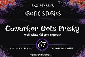 Coworker sharing frisky erotic audio