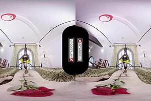 Batgirl Cosplay Slut Wants to Fuck You Silly in VR Goggles On