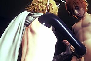 yaoi femboy link blowjob and handjob