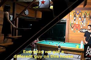 Hot tattooed Latina gets help with deepthroat from friend