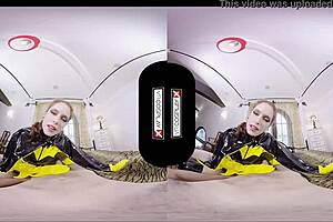 Batgirl Cosplay Slut Wants to Fuck You Silly in VR Goggles On