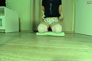 Watch This Cute Girl Finger Her Wet Pussy With A Big Dildo! Is She Making You Horny?