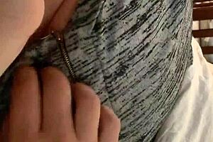 Wife's Amazing Natural 42F Tits Get Oiled And Played With!