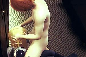 yaoi femboy link blowjob and handjob