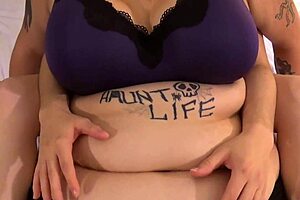 Hey, watch us two BBWs rub our fat bellies! 😍