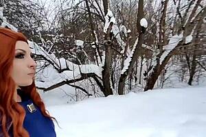 Bare Breasts Flashed in Winter Park to Tease Cock