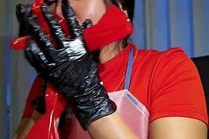 latex glove fetish domination with mistress in hospital