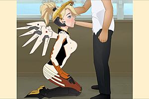 Overwatch Mercy Deepthroat Doggy Fuck