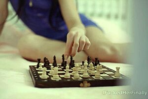 I finally fucked her next to the chess board