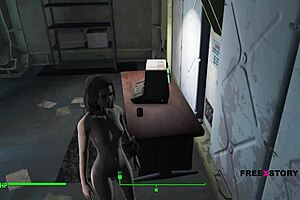 Gay sex scene and nude girl in Fallout 4 porn game