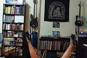 Oh Yeah, Strip That Black Skirt in Heels!