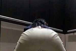big ass fingering in elevator leads to orgasm