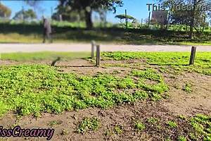 Public park frolic with stepdaughter ends in wild cumshot