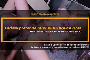 Watch Larissinha get rough fucked by the construction worker!