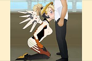 Overwatch Mercy Deepthroat Doggy Fuck
